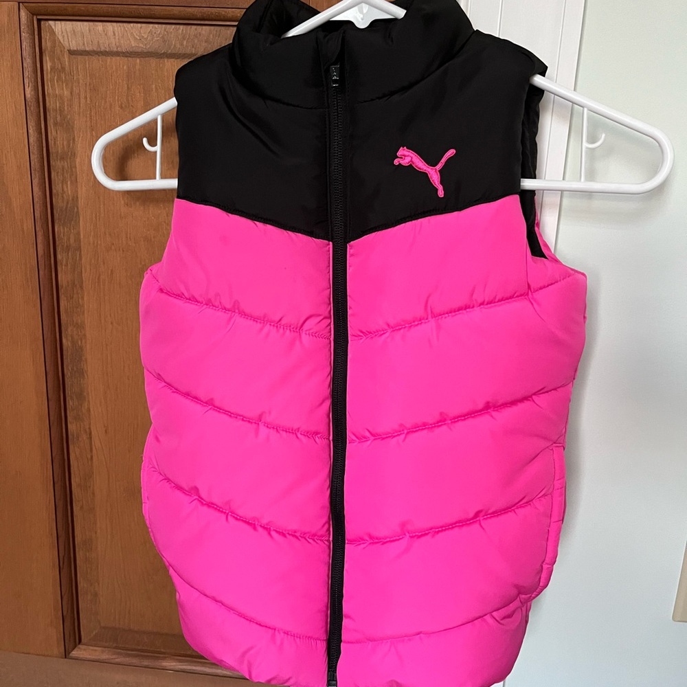 Puma Kids Pink and Black Vest
